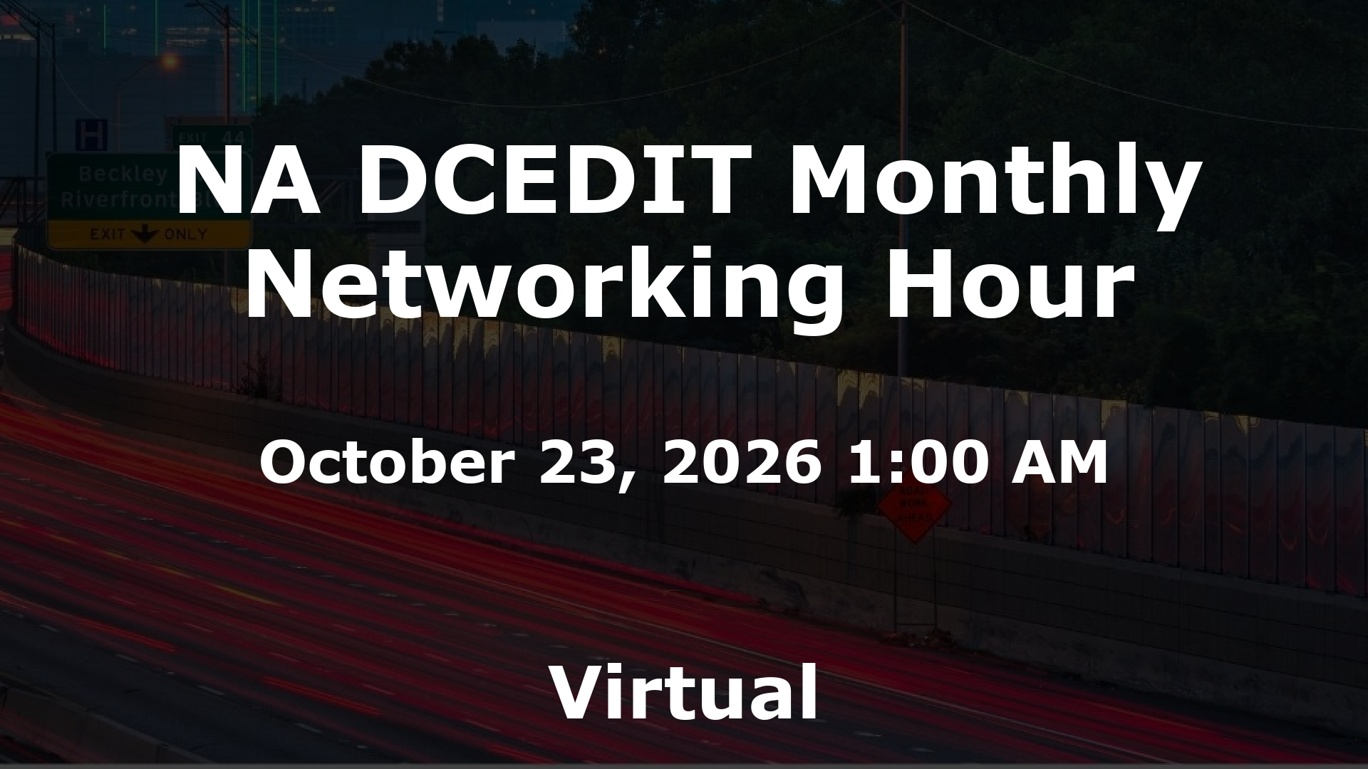 NA DCEDIT Monthly Networking Hour event image
